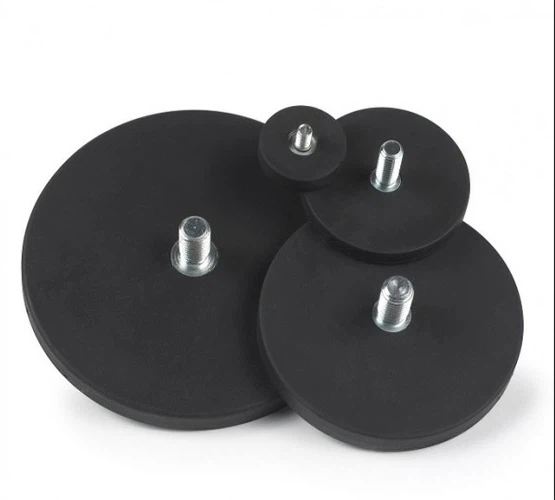 Neodymium Pot Magnet With Rubber Coating Round Permanent NdFeB M4 M6 M8 Screw Threaded Inner Or Outer Threaded price